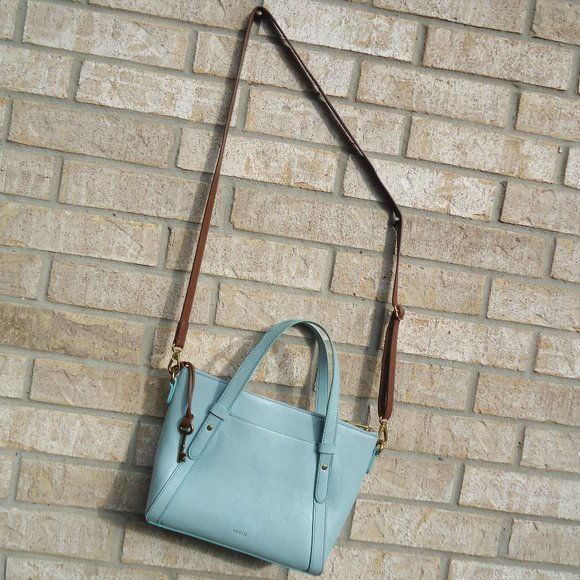 FOSSIL leather crossbody tote bag. - Picture 3 of 16